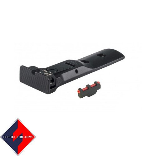 Smith & Wesson Fully Adjustable Black Serrated Rear Sight with Fiber Optic Front Sight - Perfect for Pistol & Revolver Target Shooting & Self-Defense