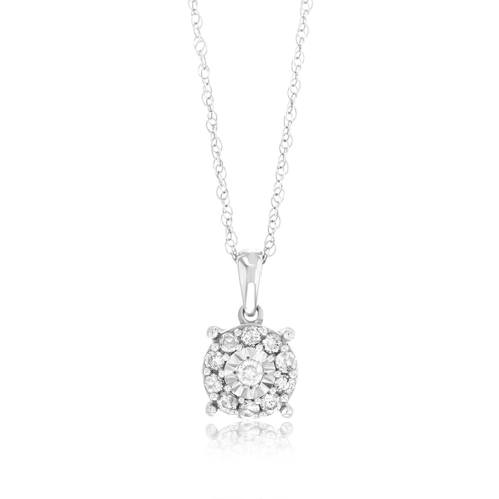 1 Carat Diamond Solitaire Earrings & Pendant Set in 925 Sterling Silver - Elegant Jewelry Gift for Women, Perfect for Weddings, Anniversaries & Special Occasions