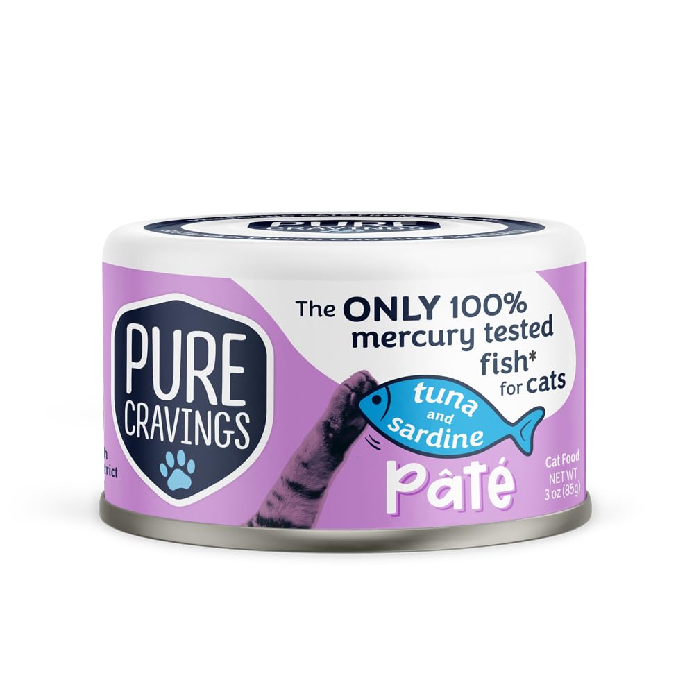 Premium Grain-Free Wet Cat Food Variety Pack - 12 Cans (3X Tuna/Salmon, 3X Tuna/Pumpkin, 3X Tuna/Sardine, 3X Salmon/Sardine) | 100% Mercury-Tested, High Protein, Non-GMO, Moist Pate for Adult Cats - Perfect for Mealtime, Travel & Picky Eaters