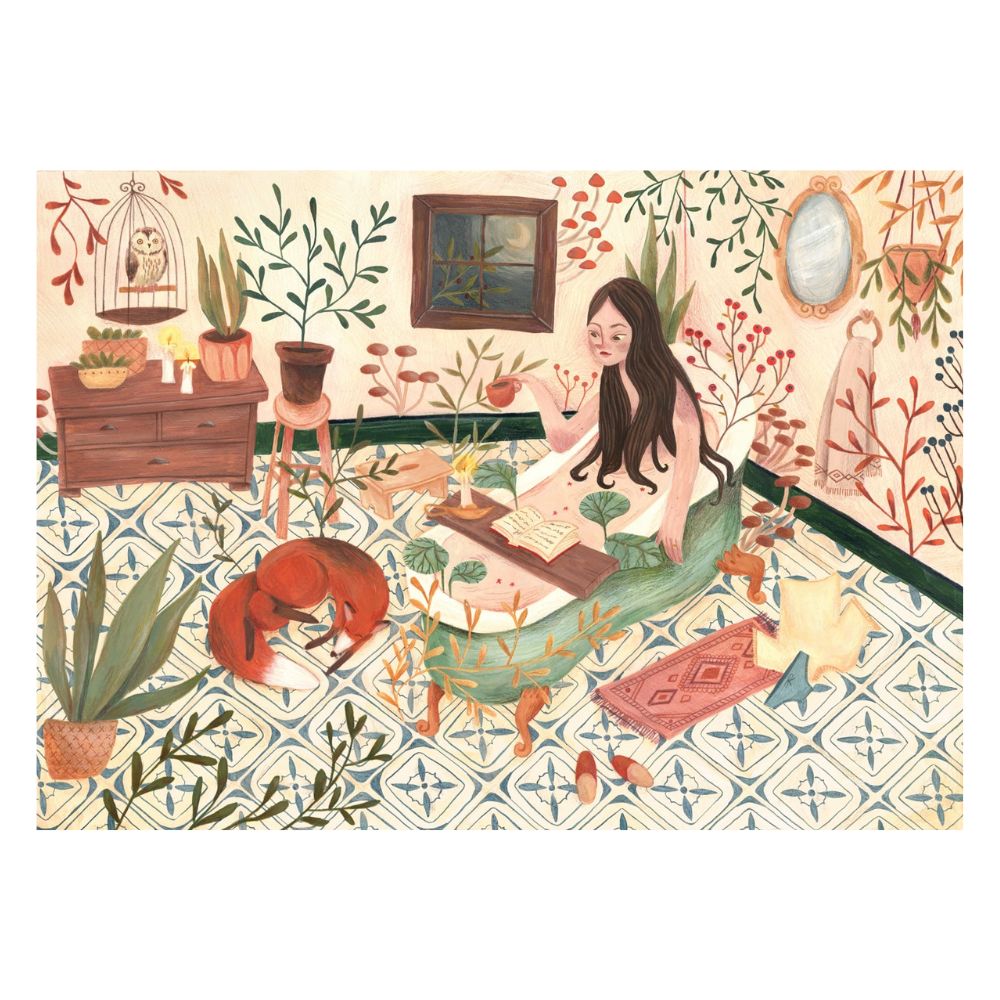 500 Piece Jigsaw Puzzle - Cozy Bathroom Scene - Perfect for Family Game Night & Relaxation Activities