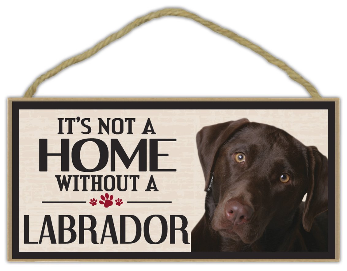 Personalized Wooden Sign - 'It's Not A Home Without A Labrador' | Custom Dog Lover Gift for Retriever Owners | Perfect for Living Room, Nursery & Pet-Friendly Home Decor