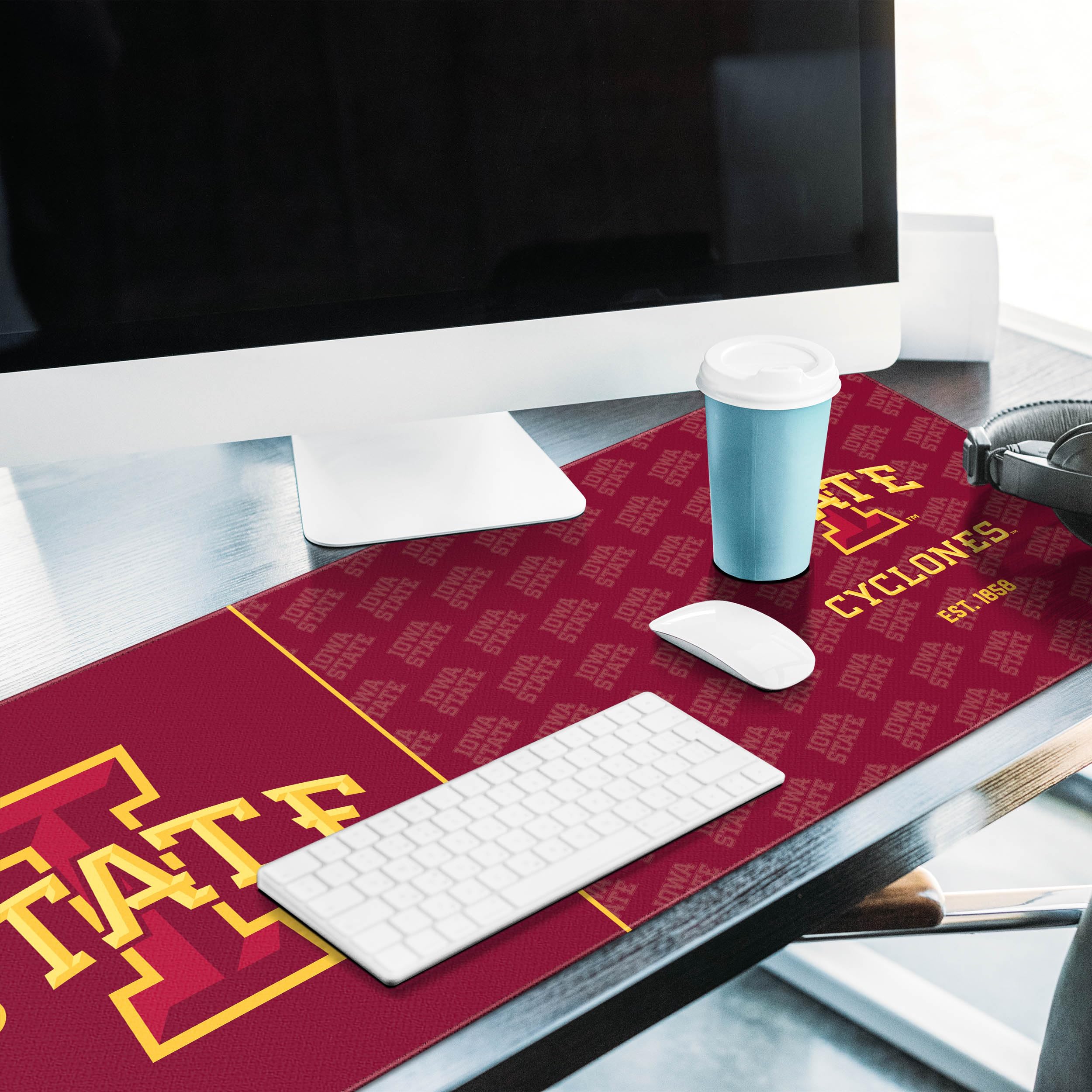 YouTheFan NCAA Iowa State Cyclones Logo Series Desk Pad - Non-Slip Mouse Pad for Gaming & Office Work - Perfect for Cyclones Fans & College Sports Enthusiasts