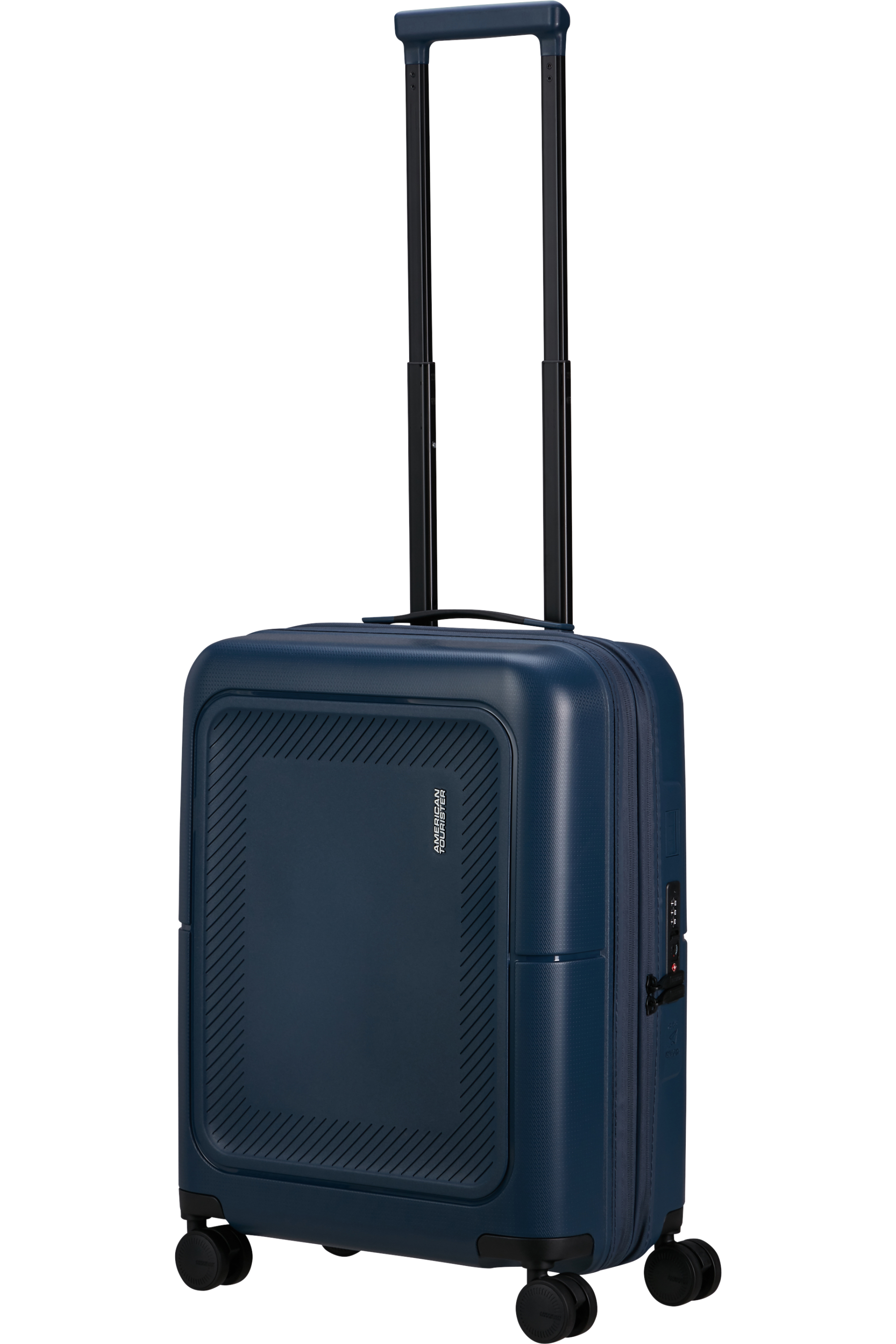 American Tourister Dashpop 55cm Cabin Spinner Luggage - Midnight Blue | Lightweight Carry-On Suitcase for Air Travel & Weekend Getaways