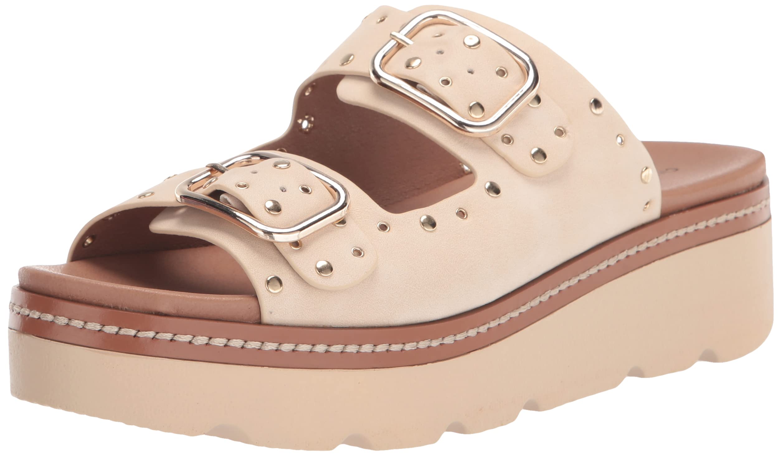 Chinese Laundry Women's Surf Stud Slide Sandal - Comfortable Beach Sandals with Studded Design for Summer, Poolside, and Casual Outings