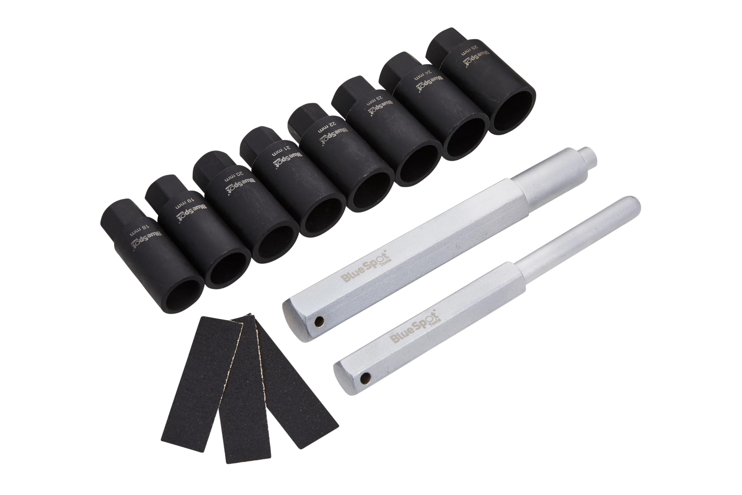 Blue Spot Tools 10-Piece Locking Wheel Nut Set (18MM-25MM) - Secure Your Vehicle Wheels for Parking & Long-Term Storage
