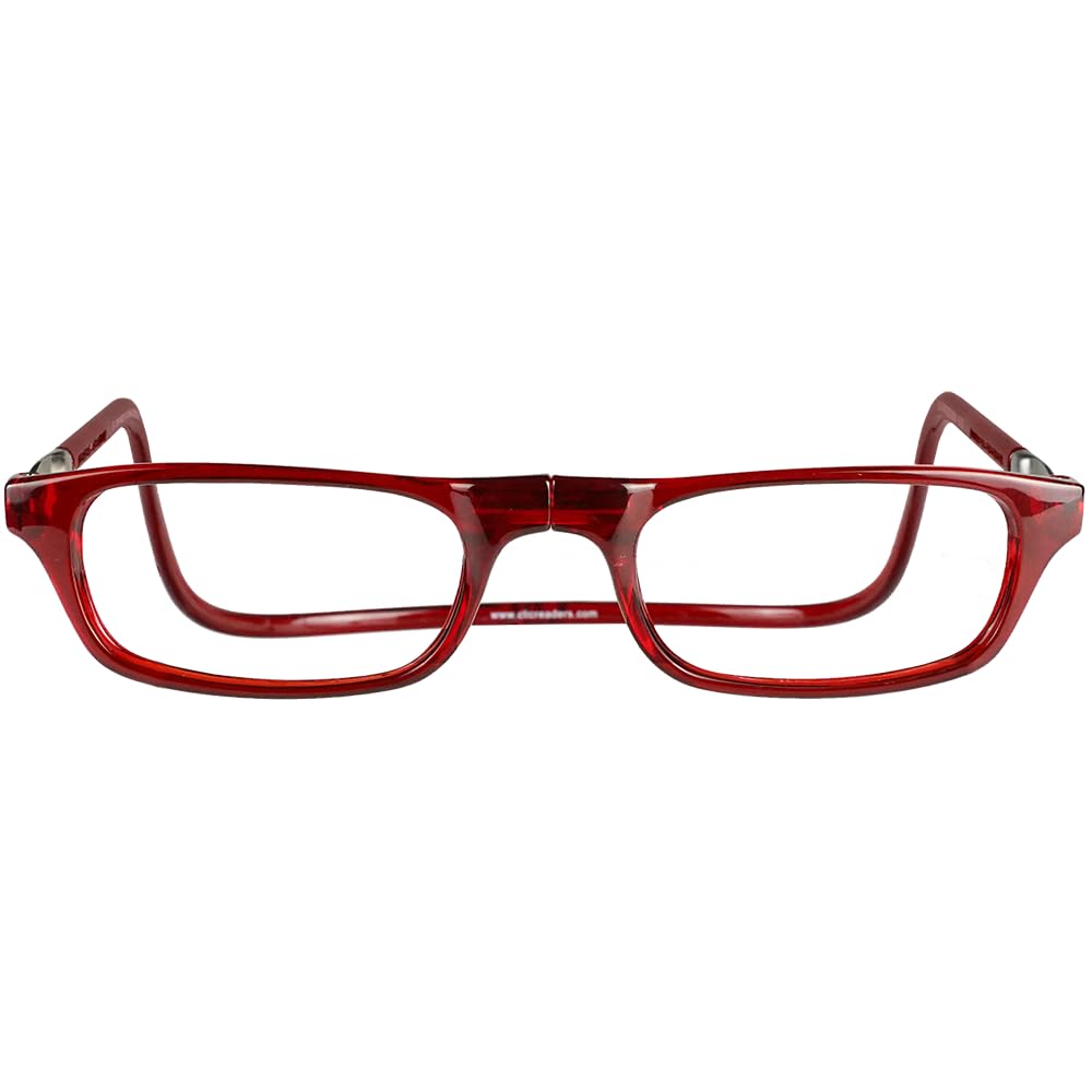 Clic Magnetic Reading Glasses for Men & Women - Lightweight Computer Glasses with Spring Hinge (Small-Medium Size) - Perfect for Office Work, Reading & Screen Time