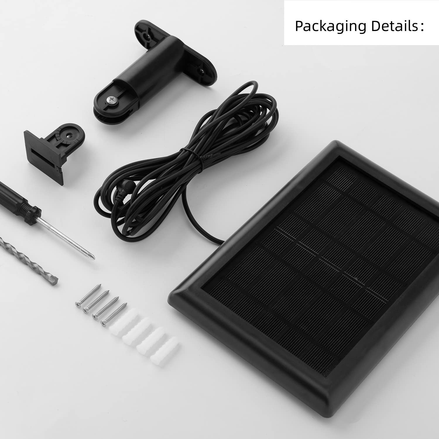 2 Pack Solar Panel for Ring Spotlight & Stick Up Cam - Portable Solar Charger Compatible with Ring Security Camera Battery Replacement - Perfect for Outdoor Home Security & Surveillance
