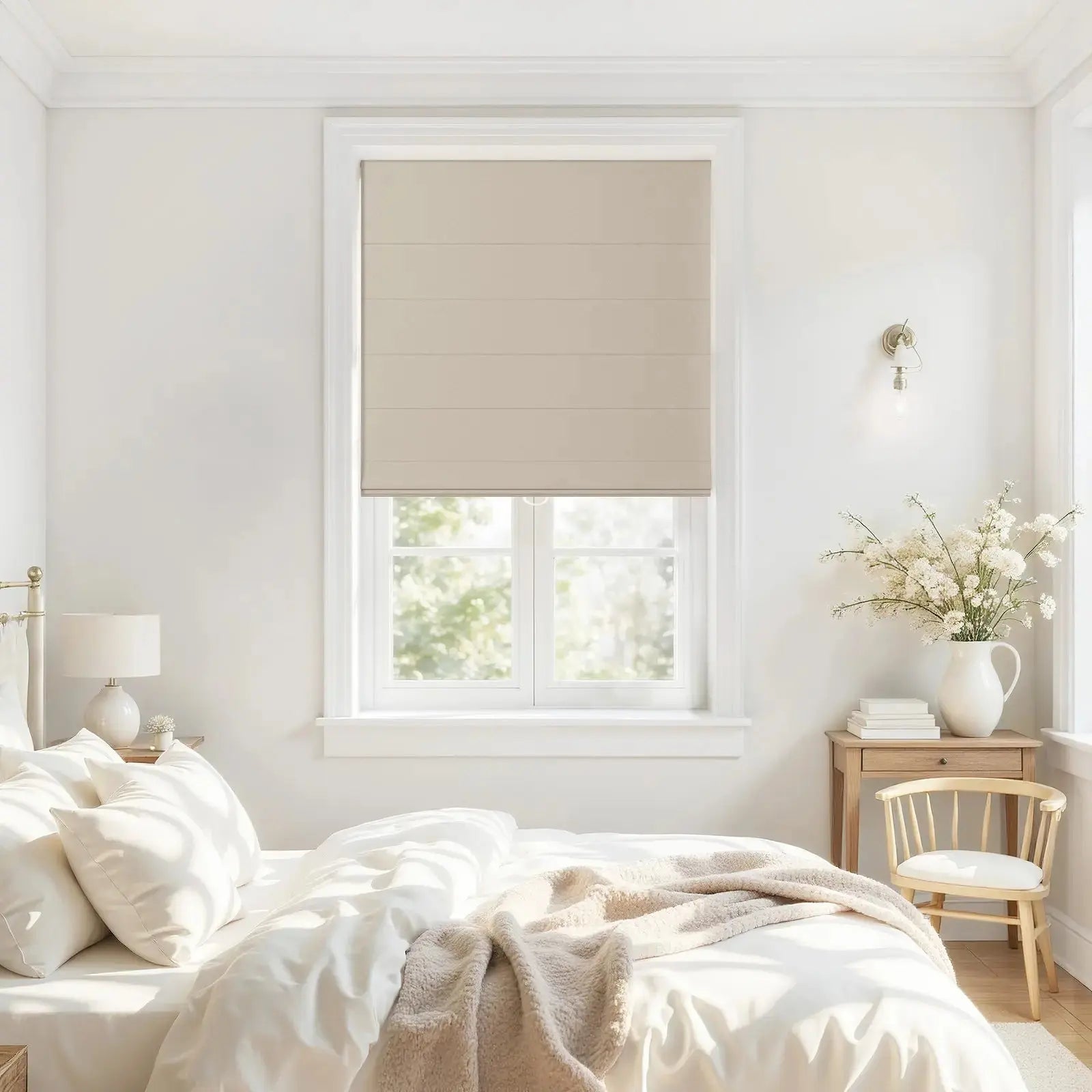 Alvin Motorized Blackout Roller Shade - Premium Window Treatment for Privacy & Light Control | Perfect for Bedrooms, Home Theaters & Offices