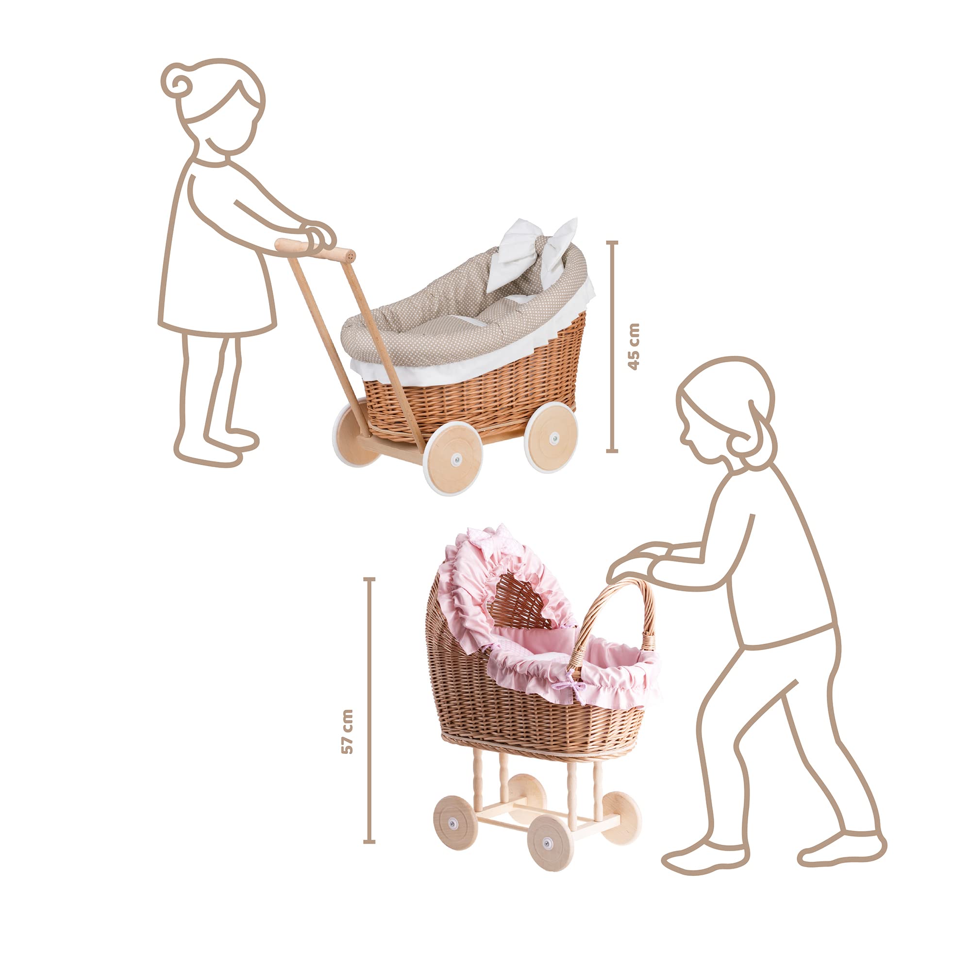 Natural Beige E-Wicker 24