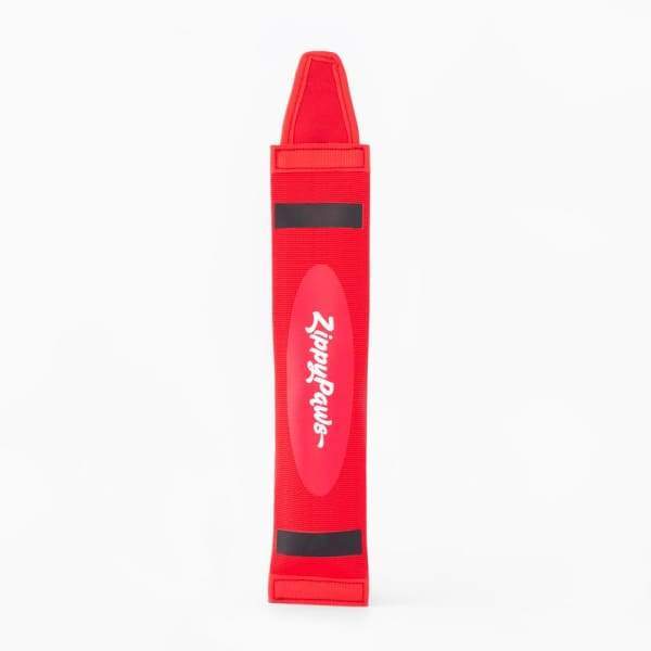 ZippyPaws Firehose Crayon Dog Toy - Durable Chew Toy for Small & Medium Dogs (Red/Blue) - Perfect for Indoor Play, Training Rewards & Interactive Fun