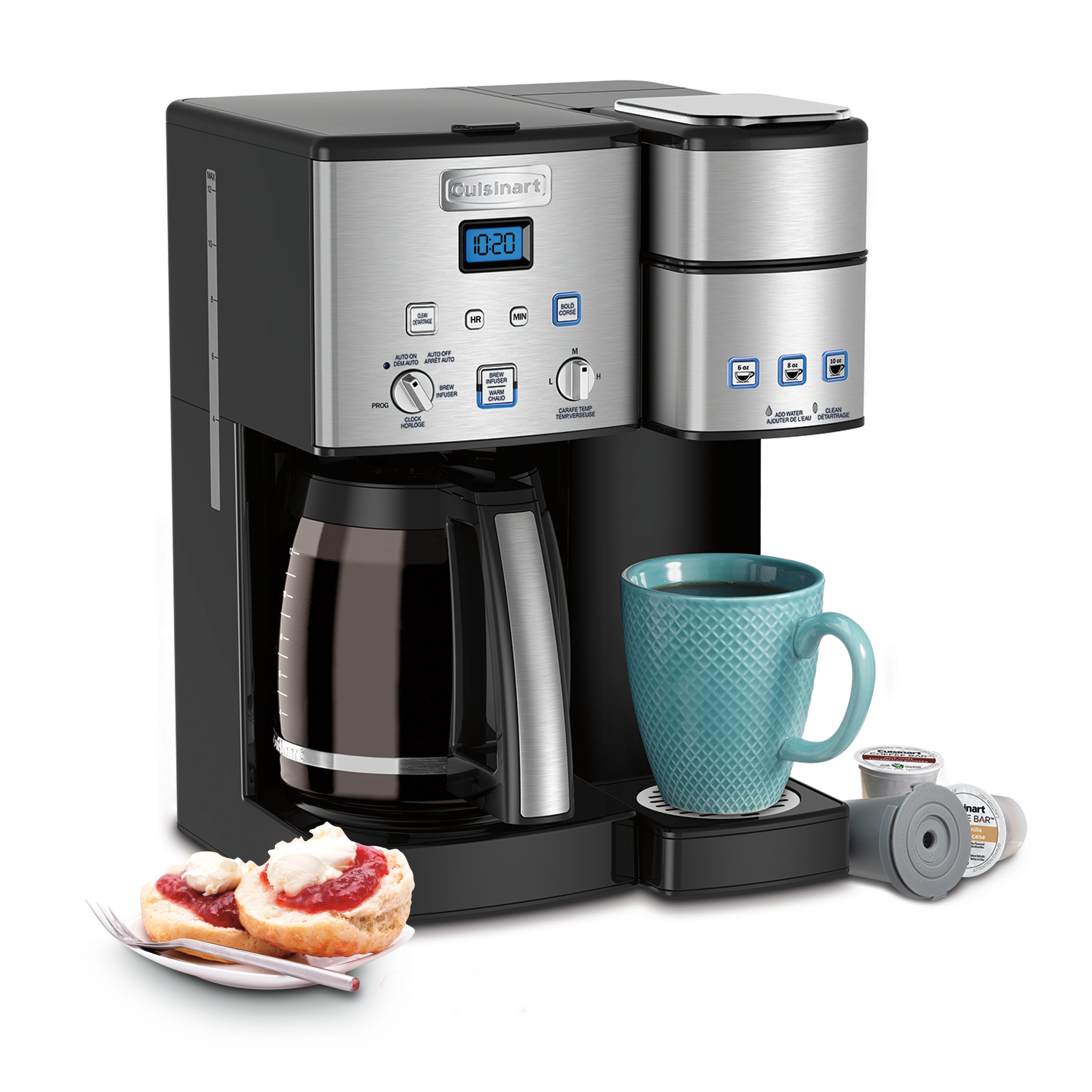 Cuisinart Coffee Centre 12 Cup Coffeemaker & Single Serve Brewer SS-15C - Perfect for Home, Office & Entertaining - Brew Fresh Coffee for Any Occasion