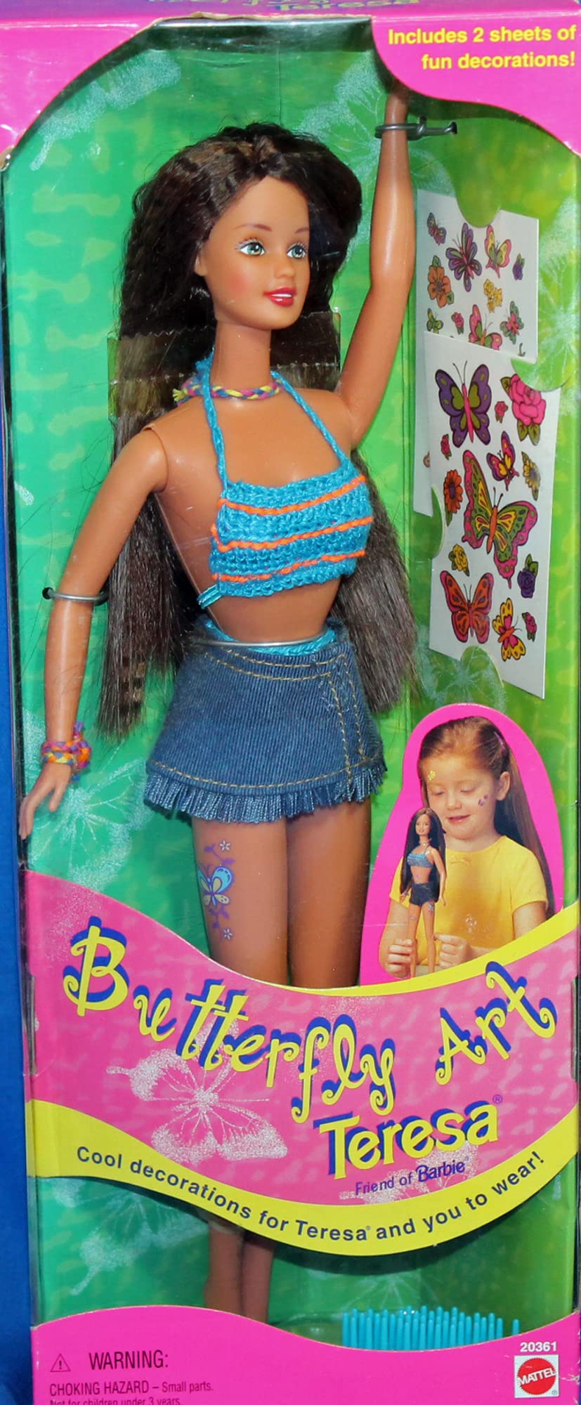 Barbie Teresa Butterfly Art Doll 1998 - Vintage Collectible for Display