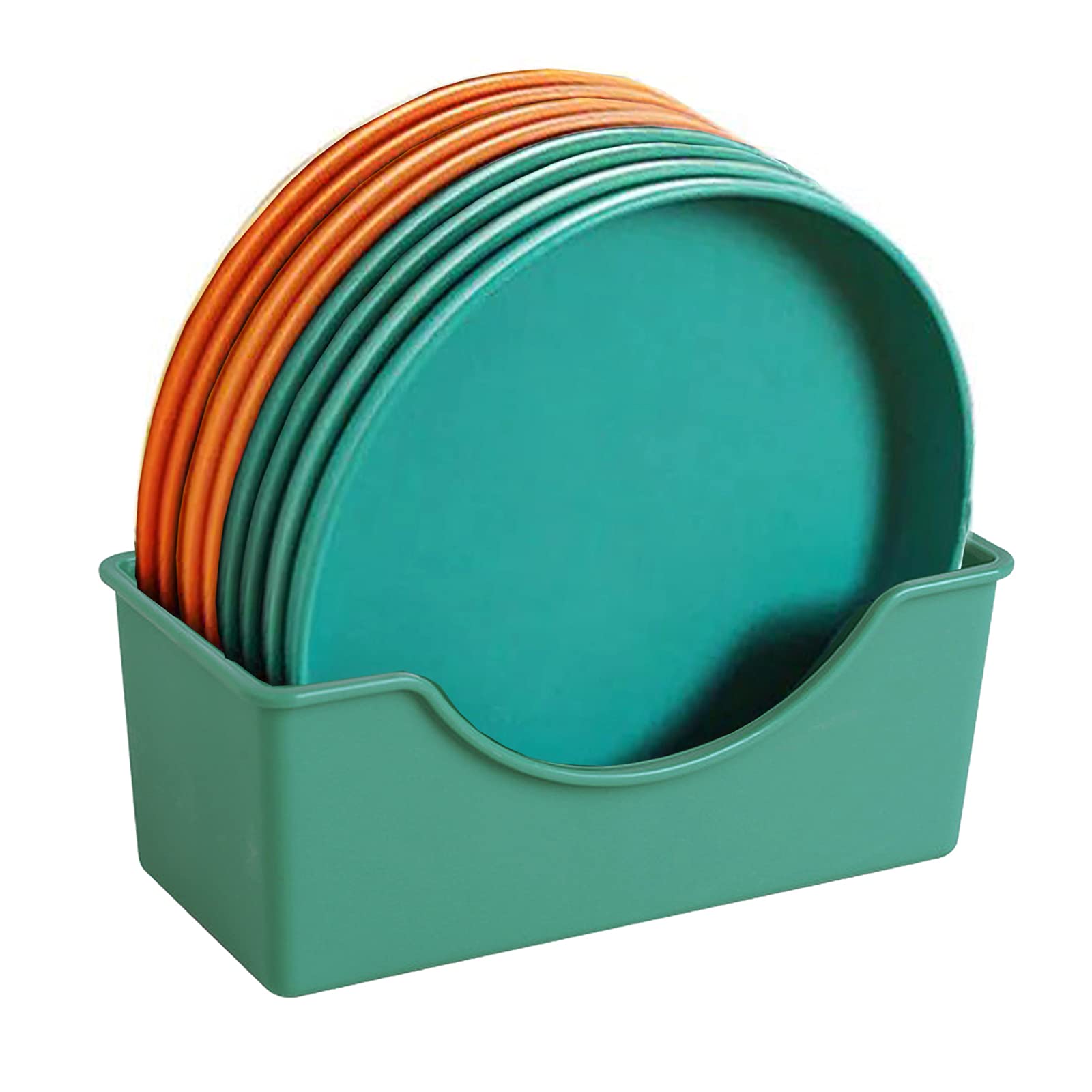 Reusable Plastic Appetizer Plates 8-Pack - Lightweight for Snacks, Fruit & Desserts - Party & Picnic Use
