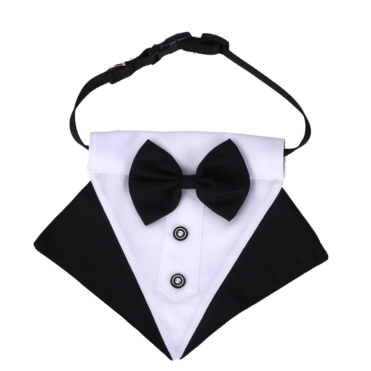 BESPORTBLE Fashionable Dog Bow Tie Collar with Triangle Scarf - Adjustable Pet Neck Accessory for Small Medium Large Dogs - Perfect for Parties, Weddings & Daily Walks