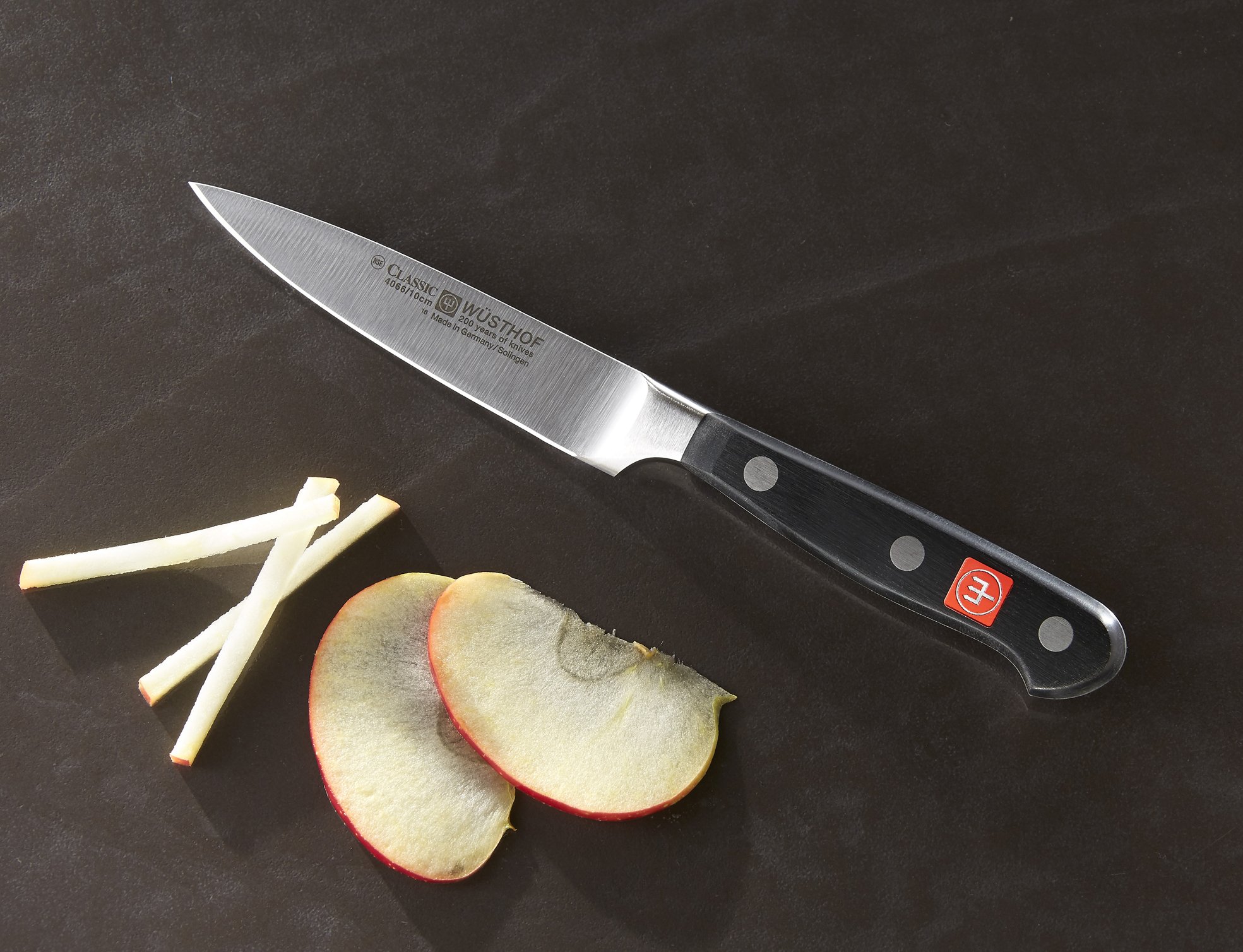 Wusthof 4066710 4 Inch Paring Knife - Sharp Precision Kitchen Knife for Peeling, Slicing & Fruit Cutting - Perfect for Home Chefs & Professional Cooking