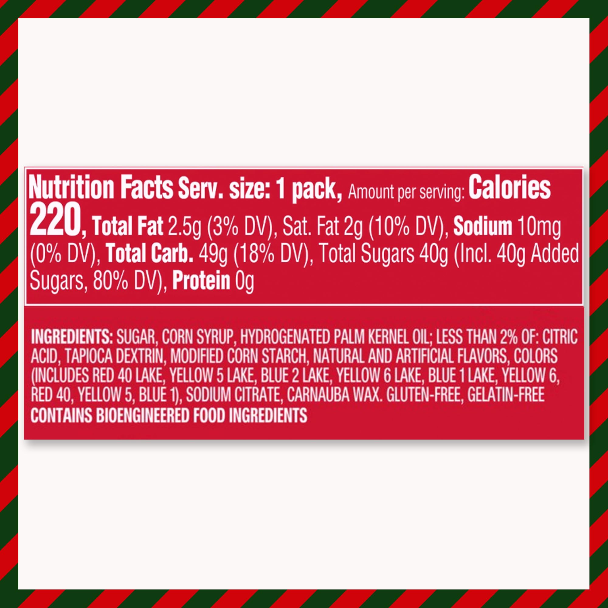 Delicious Fruit Candy Pieces - Christmas Candy Cane Tube 3-Pack | Fruity Candy Mega Tubes for Stocking Stuffers | Perfect Holiday Treat for Kids & Adults | Great for Christmas Parties, Gift Exchanges & Festive Snacking