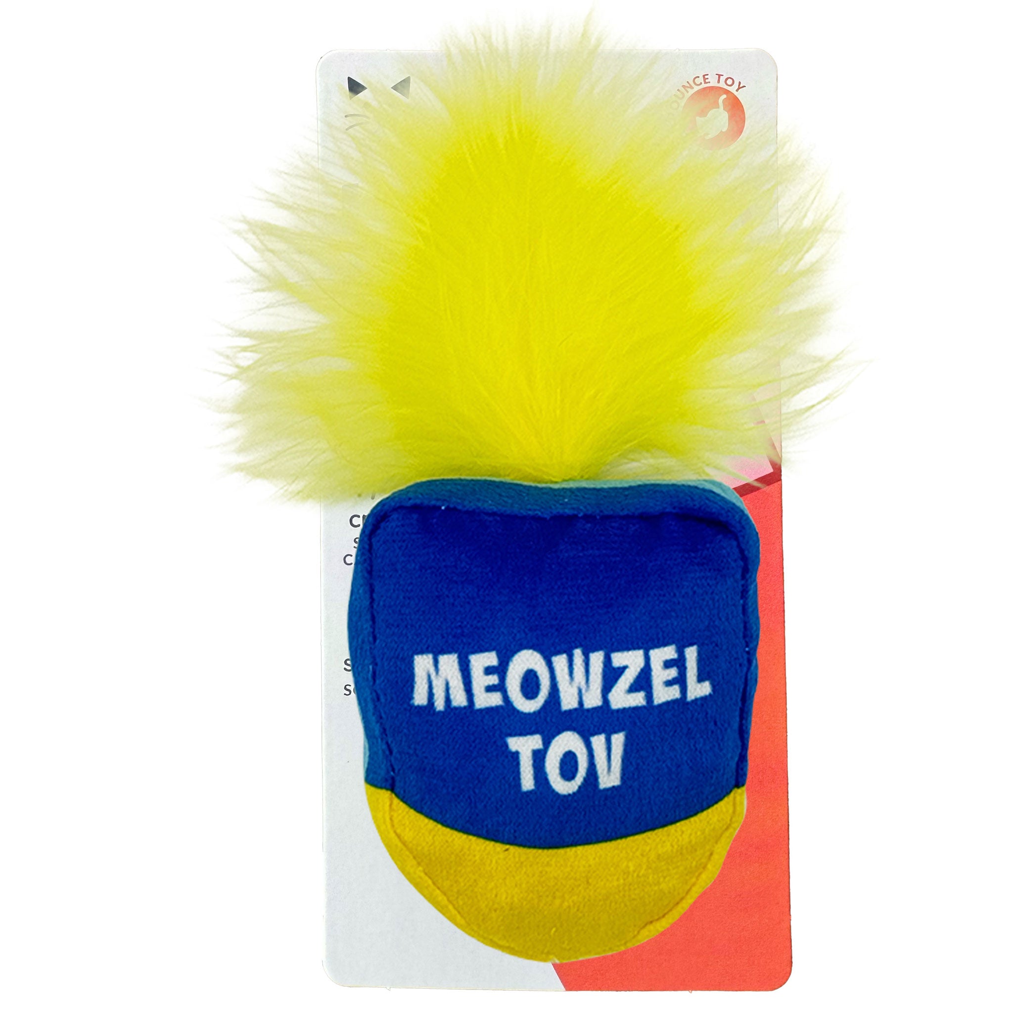 Huxley & Kent Meow Zel Tov Dreidel Blue Cat Toy - Fun Hanukkah Gift for Cats & Holiday Playtime