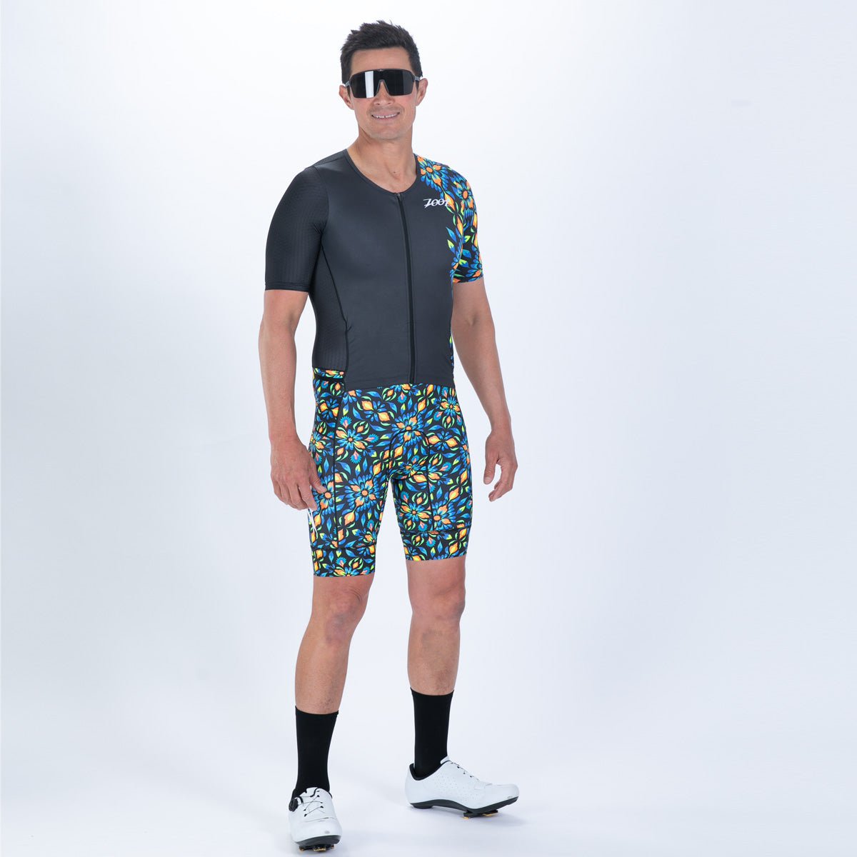 Men's Limited Edition Tri Aero FZ Racing Suit - Kaleidoscope Design for Motorcycle Track & Performance Riding