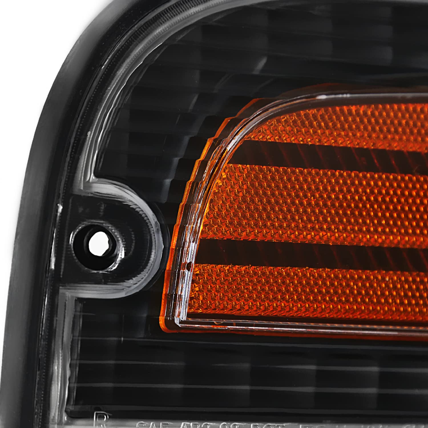 Spec-D Tuning Black Housing Clear Lens Headlights & Corner Lights for 1998-2011 Ford Crown Victoria - Left & Right Pair Headlight Assembly - Upgrade Your Ride for Night Driving & Enhanced Style