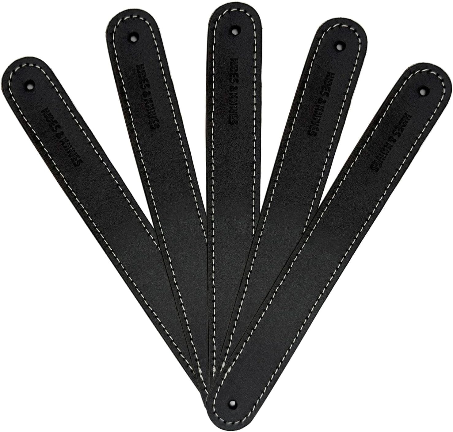 Chocolate Brown Leather Handles & Knives - Handmade Child-Safe 5-Pack for Cabinets & Drawers