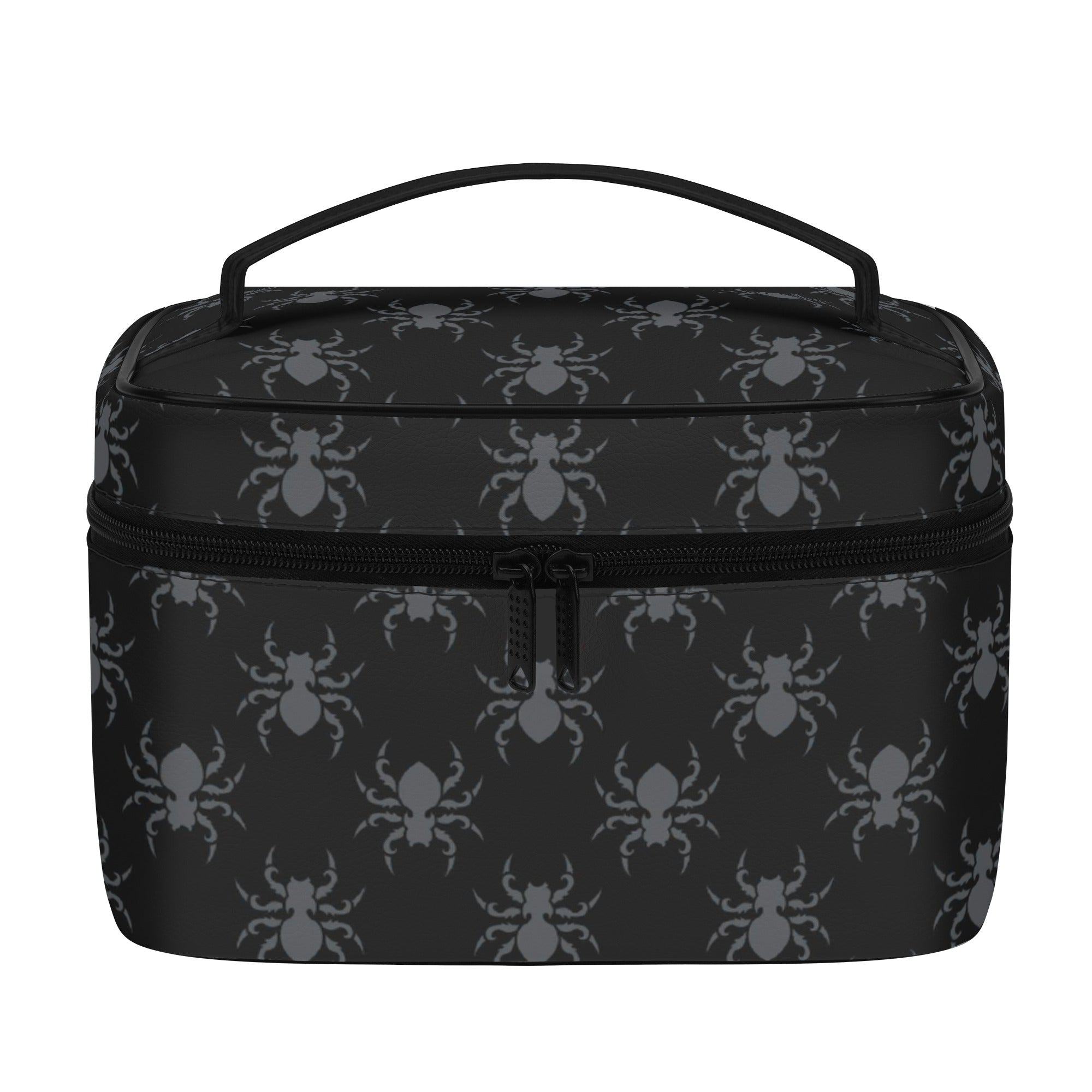 Gothic Spiders Leather Cosmetic Bag for Women - Vintage Gothic Makeup Pouch - Gothic Accessories for Halloween, Cosplay & Dark Fashion Lovers