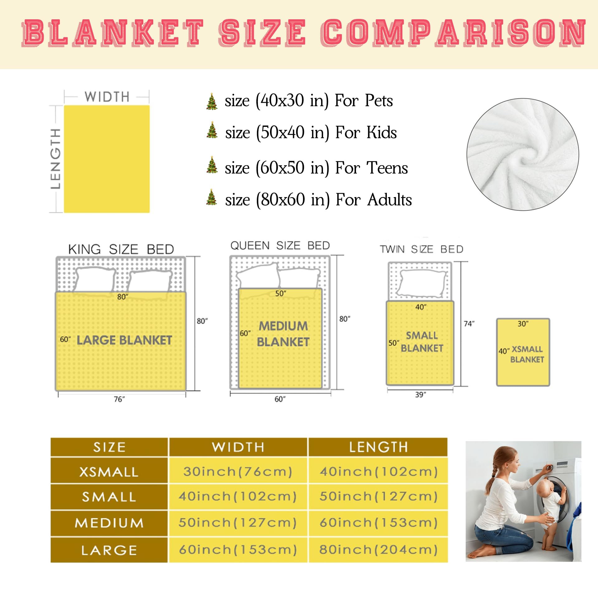 Christmas Throw Blanket - Soft Cozy Holiday Blanket for Couch, Sofa & Bed - Lightweight Winter Blanket 50x60 Inches - Perfect for Christmas Decor, Gift Giving & Cozy Evenings by the Fireplace