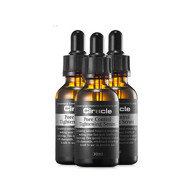 Ciracle Pore Control Tightening Serum 30ml (3-Pack) - Korean Skincare for Oily & Large Pores - Minimize Pores & Refine Skin Texture - Perfect for Daily Skincare Routine & Nighttime Treatment