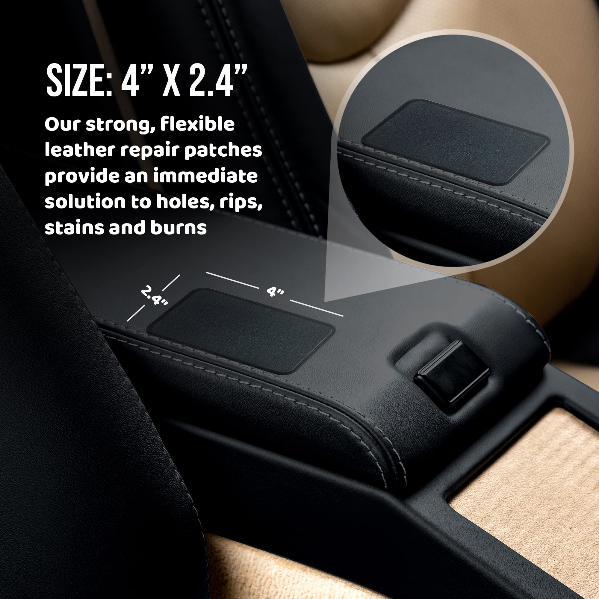 Brown MastaPlasta Self-Adhesive Suede Repair Patches - Fix Scratches & Tears on Furniture, Shoes & Bags - Durable Leather Repair Kit for Home & Car Interior
