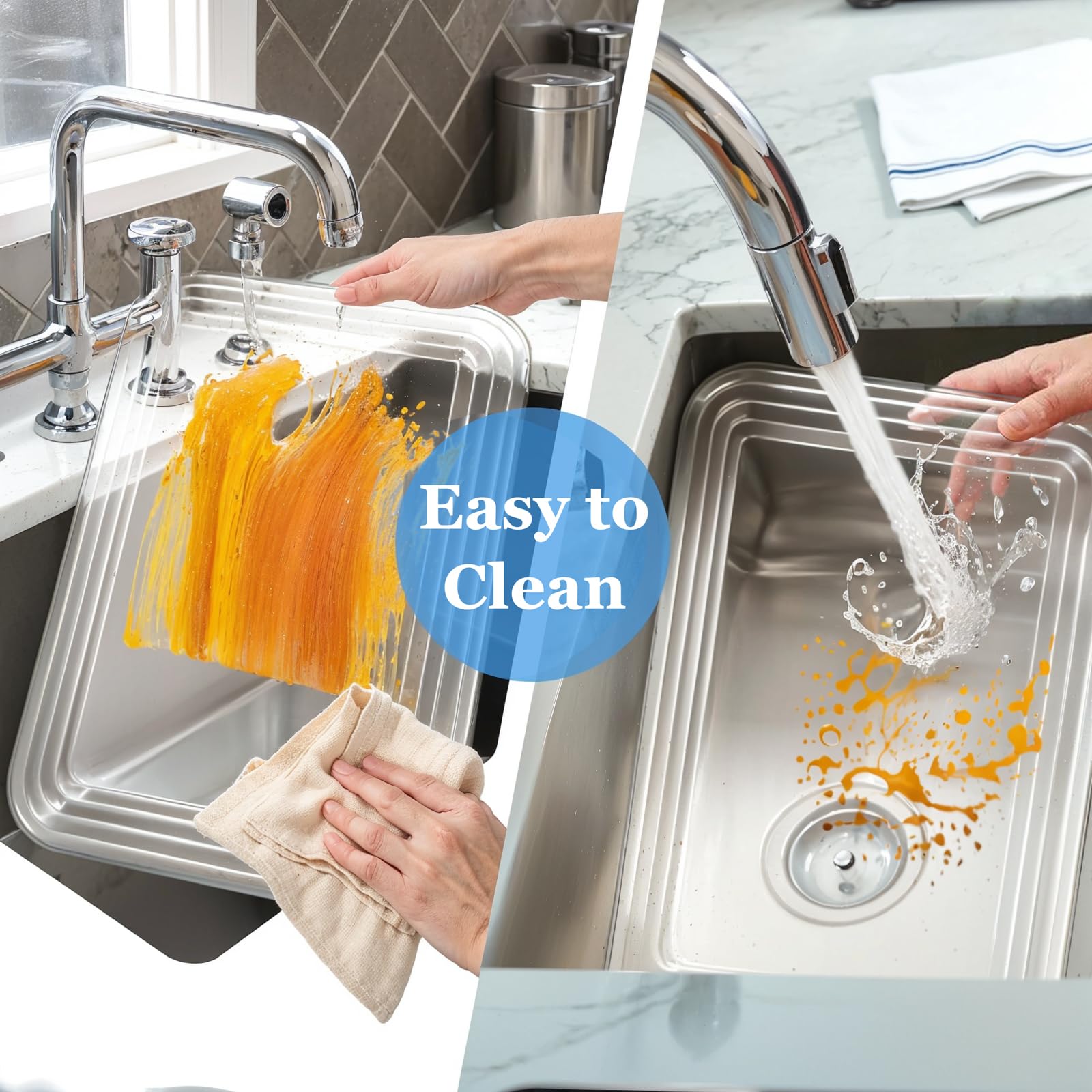 4-Pack Clear Plastic Serving Trays 16