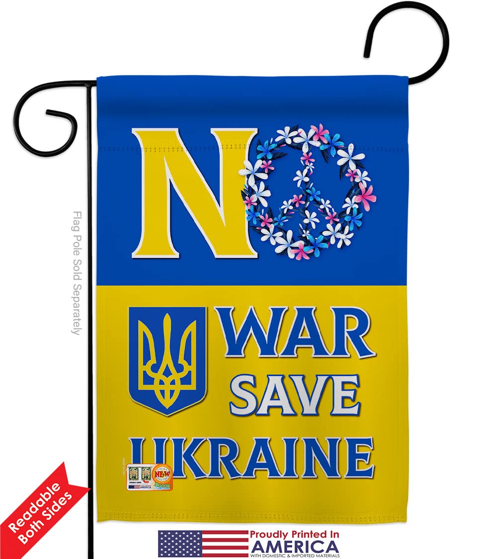 USA Made Ukraine Support Garden Flag - Double-Sided Yard Decor for Patriotic Display
