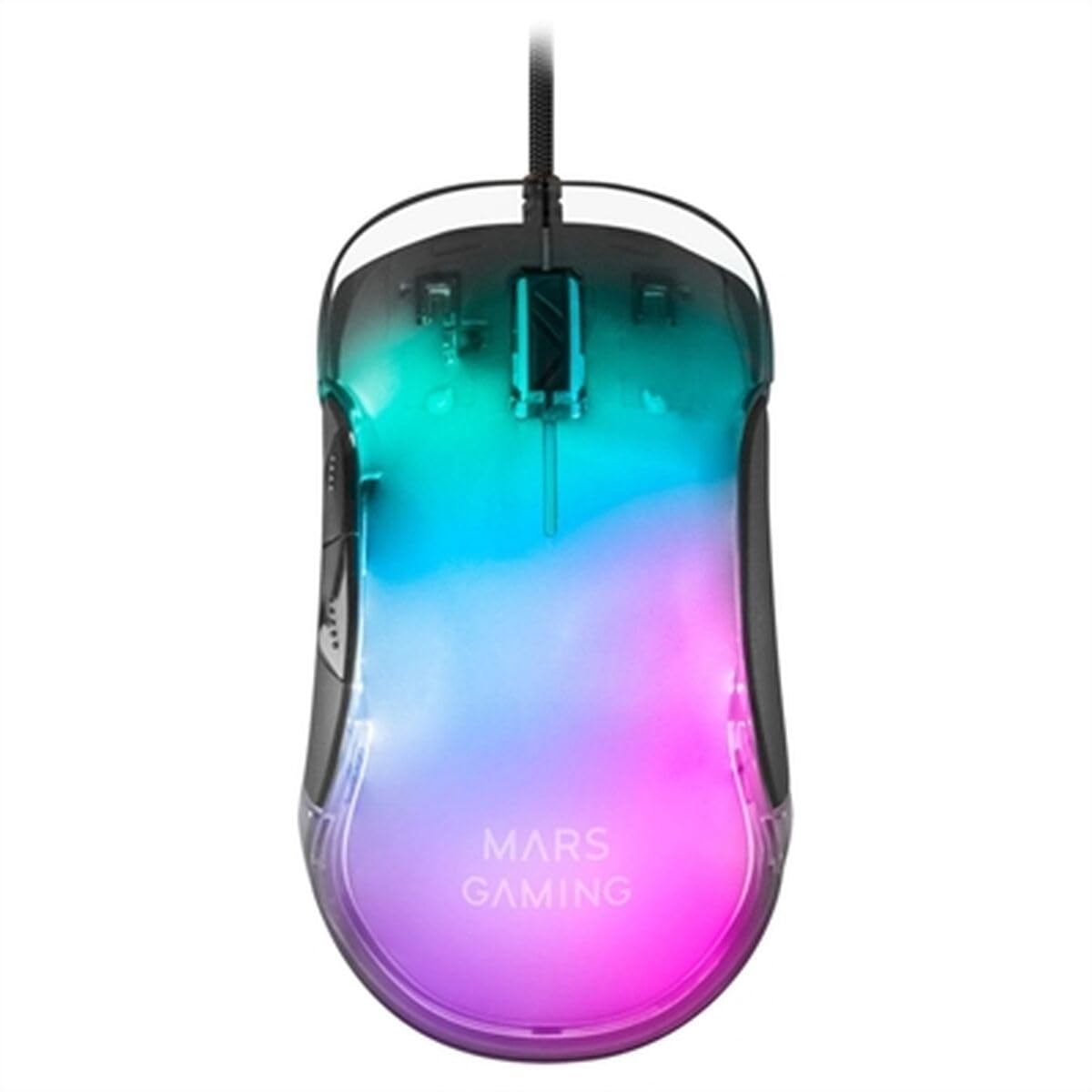 Mars Gaming MMGLOW RGB Chroma-Glow Gaming Mouse - Ultra Lightweight 12800 DPI Optical Gaming Mouse with Mirror Surface - Perfect for FPS, MOBA, and Esports Gaming