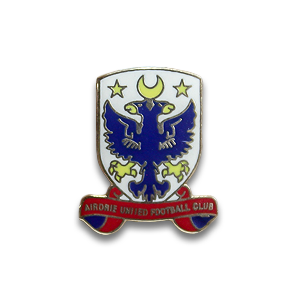 Airdrie United FC Pin Badge - Collectible Enamel Football Club Badge for Fans, Supporters & Memorabilia - Perfect for Jackets, Hats, Bags & Scarf Display