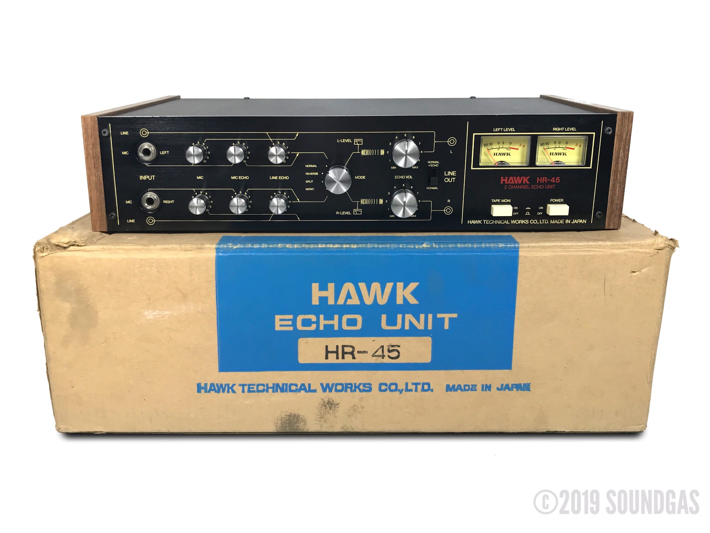 Hawk HR 45 Stereo Spring Reverb Pedal - Vintage Guitar Effects Box for Professional Musicians & Recording Studios | Perfect for Blues, Rock & Surf Music Performances