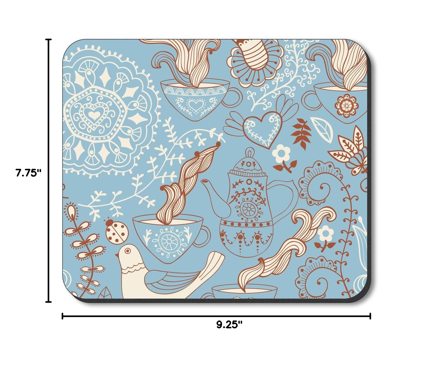 Art Plates Brand Mouse Pad - Zen Coffee Design for Office & Gaming | Non-Slip Rubber Base, Smooth Surface for Computers & Laptops | Perfect for Work, Home & Gaming Setup