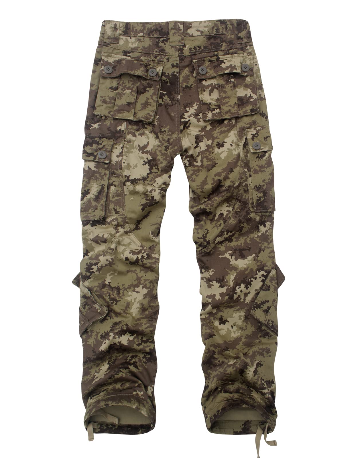 Men's Wild Camouflage Cargo Pants - Tactical Outdoor Hiking Hunting Military Style Pants for Adventure & Casual Wear