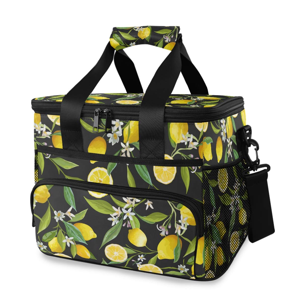 ALAZA Vintage Yellow Lemon Large Insulated Cooler Lunch Bag - Waterproof Picnic Cooler for Camping, Beach, BBQ & Outdoor Activities | Perfect for Work, School & Family Outings