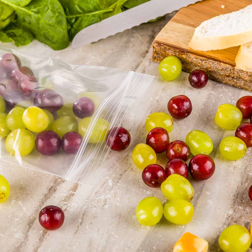 BPA Free Clear Plastic Zip Bags - 5 x 8 Inches, 100 Count Box | High Clarity Resealable Storage Bags for Food, Jewelry, Crafts & Office Supplies
