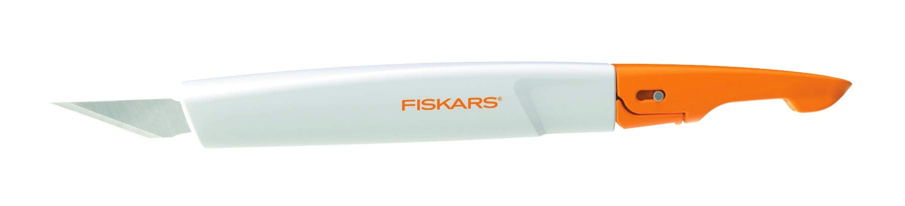 Fiskars Premium Precision Art Knife No.11 - High-Quality Steel Craft Knife with Ergonomic Plastic Handle (15.5cm Total Length) - Includes 1 No.11 Blade - White & Orange Design - Perfect for Scrapbooking, Model Making, and Detailed Crafting Projects (Model 1024386)