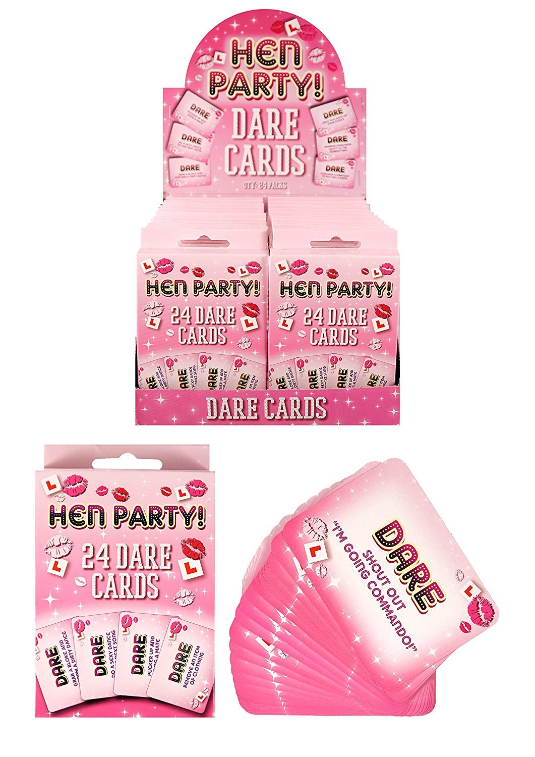 Funny Hen Party Dare Cards - Bachelorette Party Games & Gifts for Bridal Showers, Girls Night Out