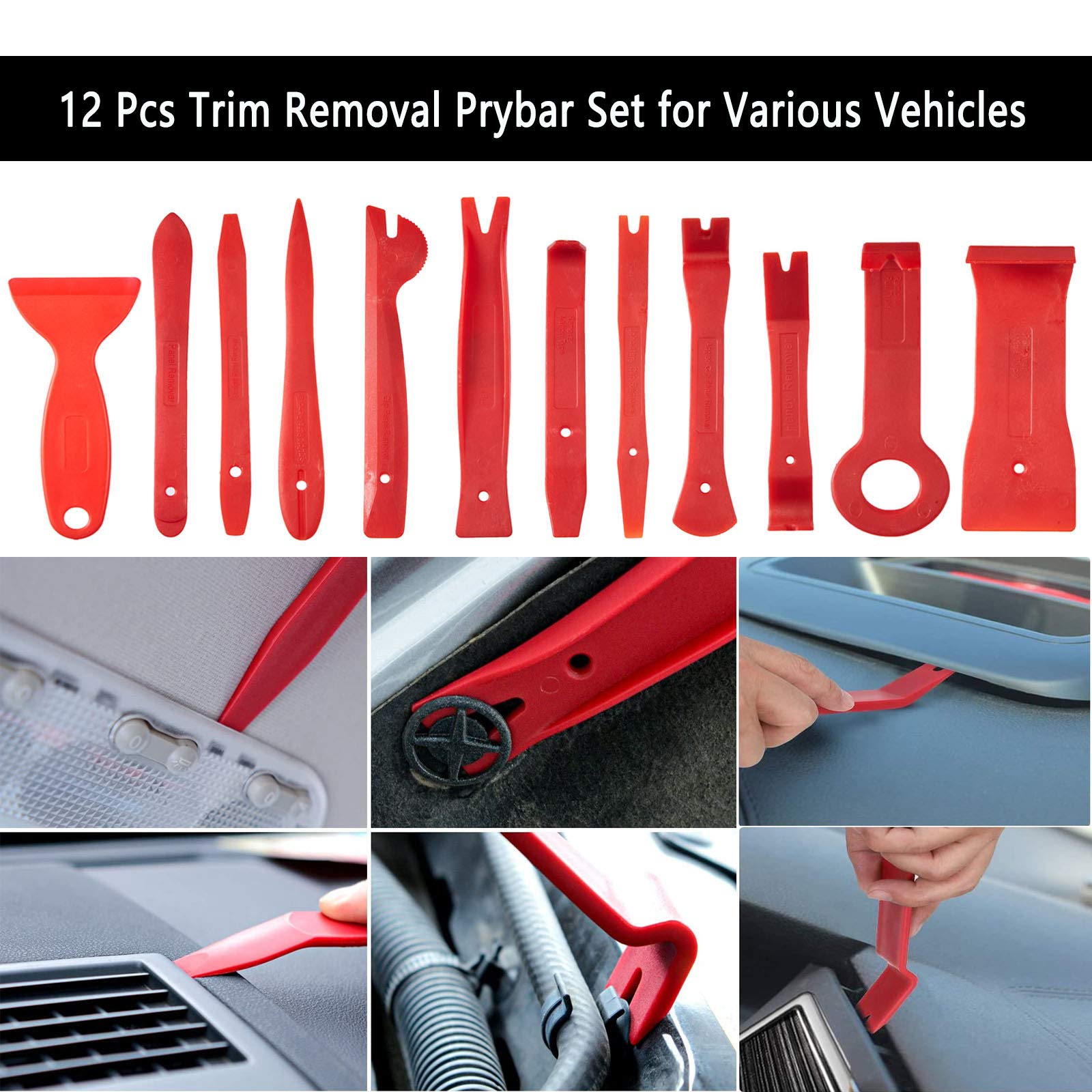 268-Piece Auto Trim Removal Tool Kit - Car Door Panel, Radio, Stereo & Terminal Pry Tool Set with Clip Pliers & Fastener Remover - Includes Storage Bag for Easy Organization - Perfect for DIY Car Repairs & Interior Upgrades