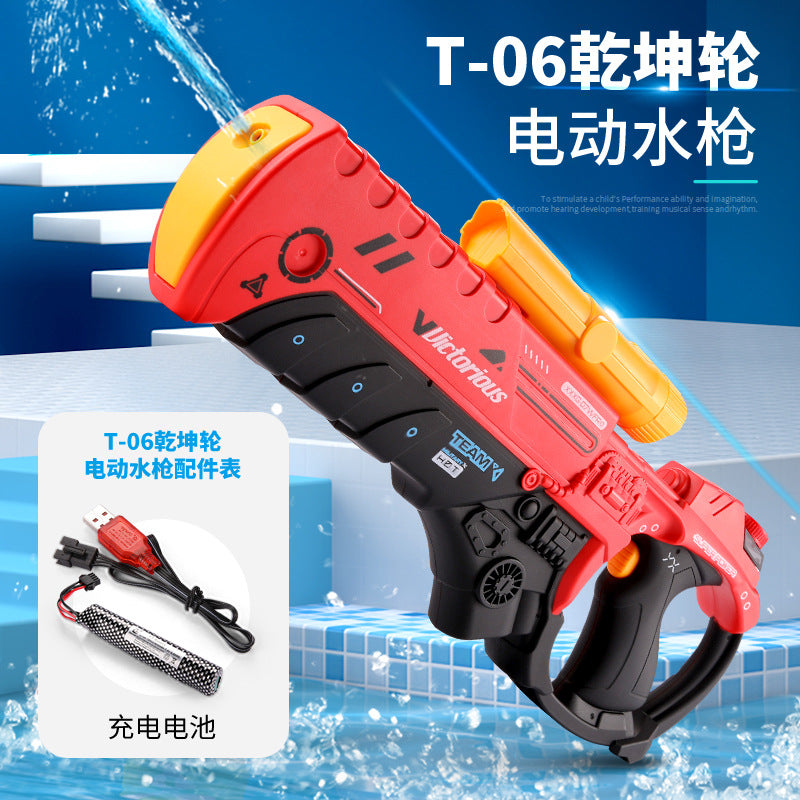 Automatic Electric Water Blaster - Battery Powered Squirt Gun with Water Pipe for Kids & Adults - Perfect for Backyard Water Fights, Pool Parties, and Summer Outdoor Fun