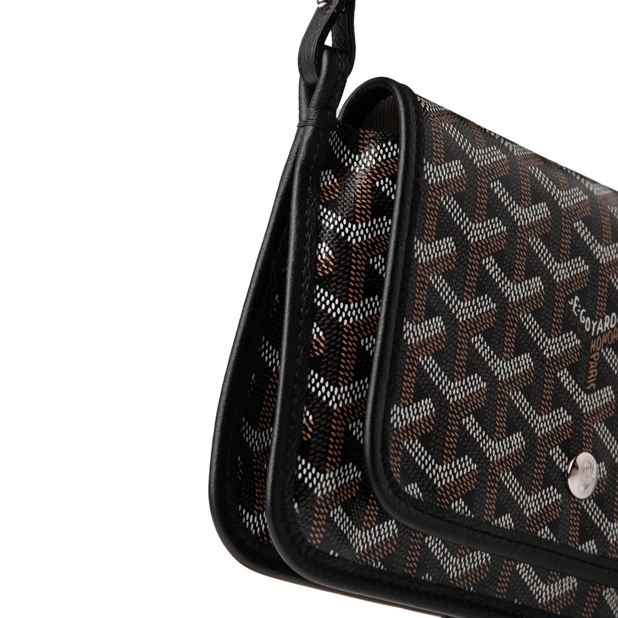 Goyard Plumet Pocket Black Leather Wallet for Men - Slim RFID Blocking Bifold Wallet for Everyday Use & Travel