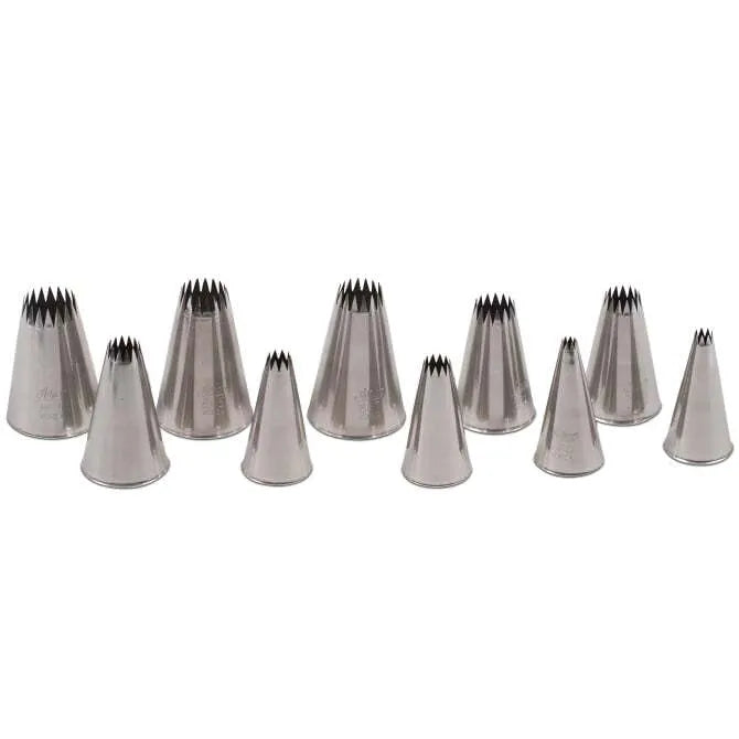 10-Piece French Style Pastry Decorating Tips Set - Professional Cake Piping Nozzles for Cupcakes, Cookies & Desserts | Baking Essentials for Home Bakers & Chefs