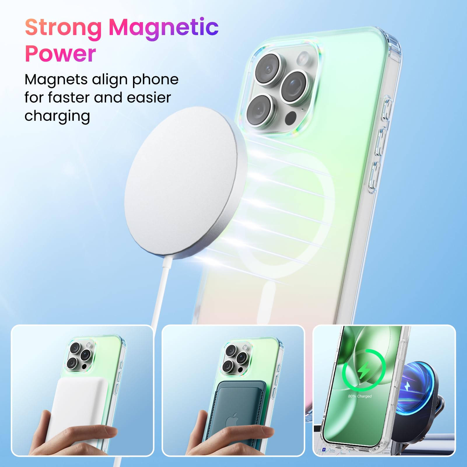 ORNARTO Magnetic Shockproof Case for iPhone 16 Pro Max (6.9