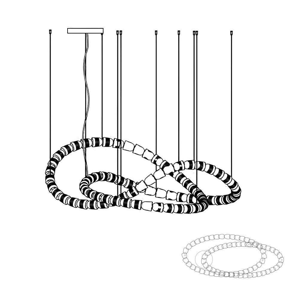 Gabriel Chrome Chandelier - Modern Crystal Ceiling Light Fixture for Dining Room, Living Room & Bedroom | Elegant Home Decor Lighting