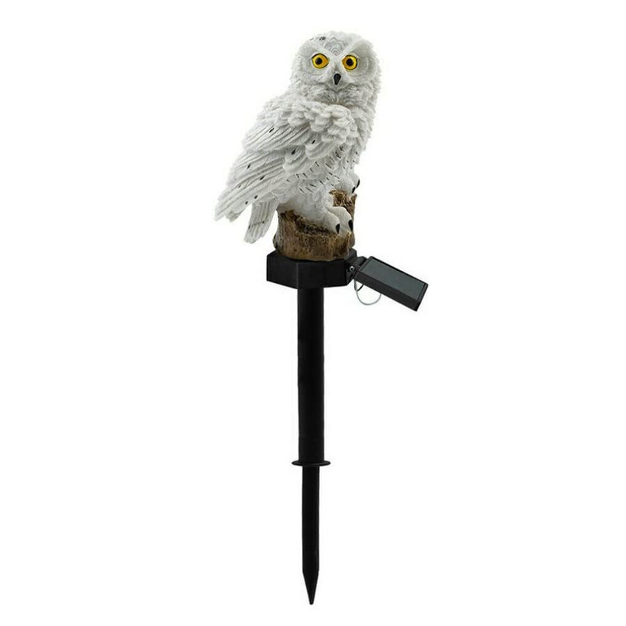 Solar Powered LED Garden Lights - Waterproof Owl Lawn Lamps for Outdoor Decor, Unique Solar-Powered Christmas Ornaments (White) | Perfect for Yard, Pathway, Patio & Holiday Lighting
