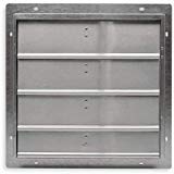 18 Inch Mill Finish Aluminum Fan Shutter - Durable & Rustproof for Home, Garage, and Industrial Ventilation