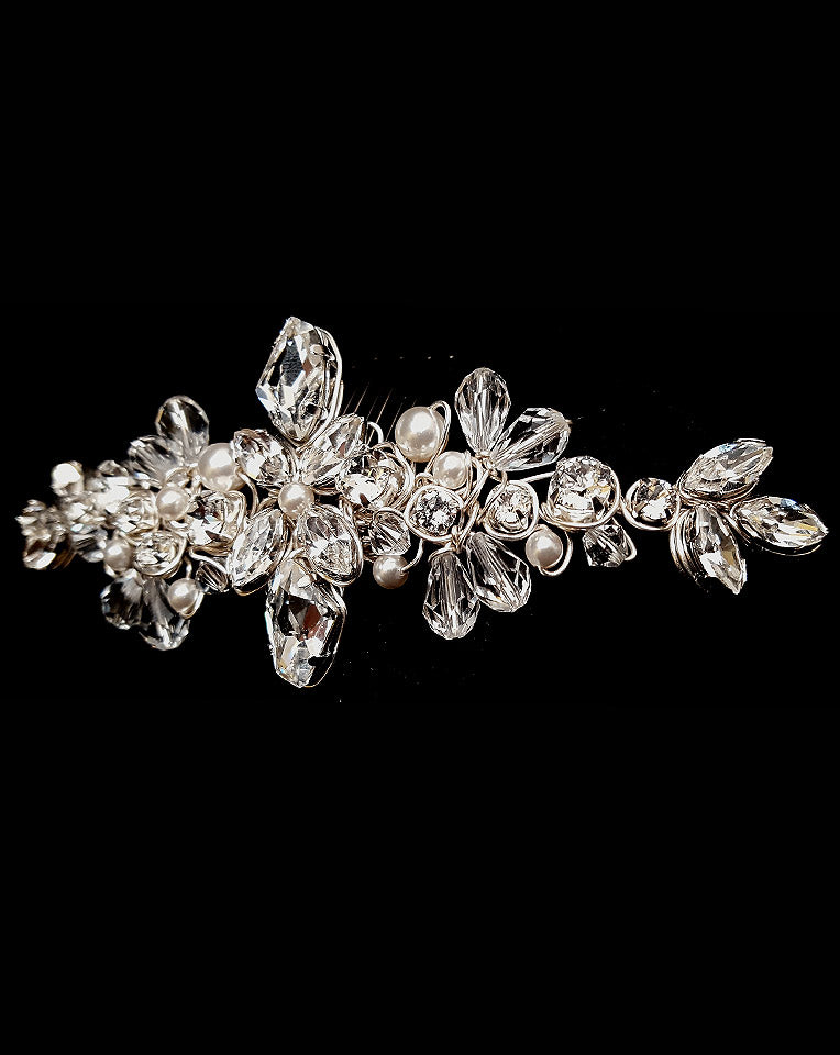 Elegant Bridal Hair Comb - Small Classic Crystal Side or Veil Headpiece by Kezani | Perfect for Weddings, Prom & Special Occasions