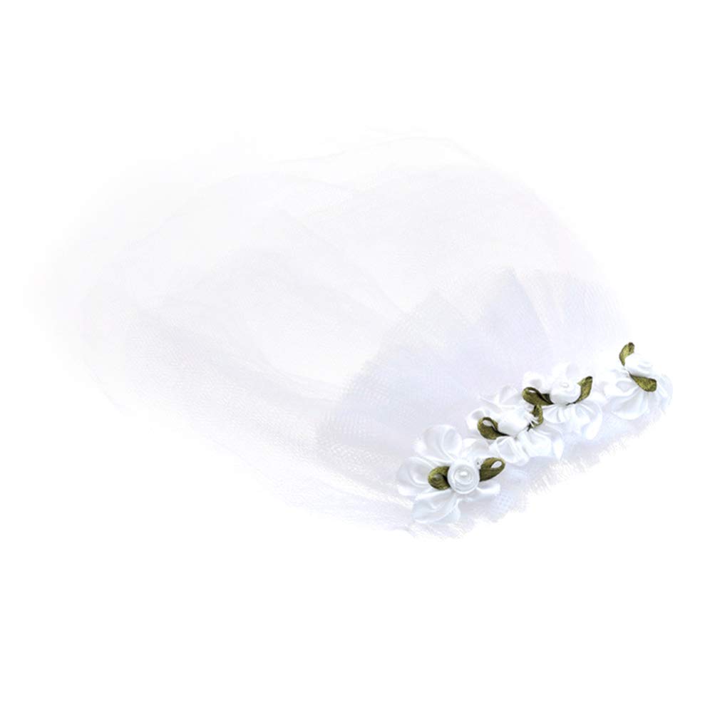 Baluue Pet Wedding Dress & Bridal Veil Set - White Dog & Cat Wedding Costume with Headband for Wedding Party, Cosplay & Special Occasions - Perfect for Pet Weddings, Photo Shoots & Dress-Up Parties