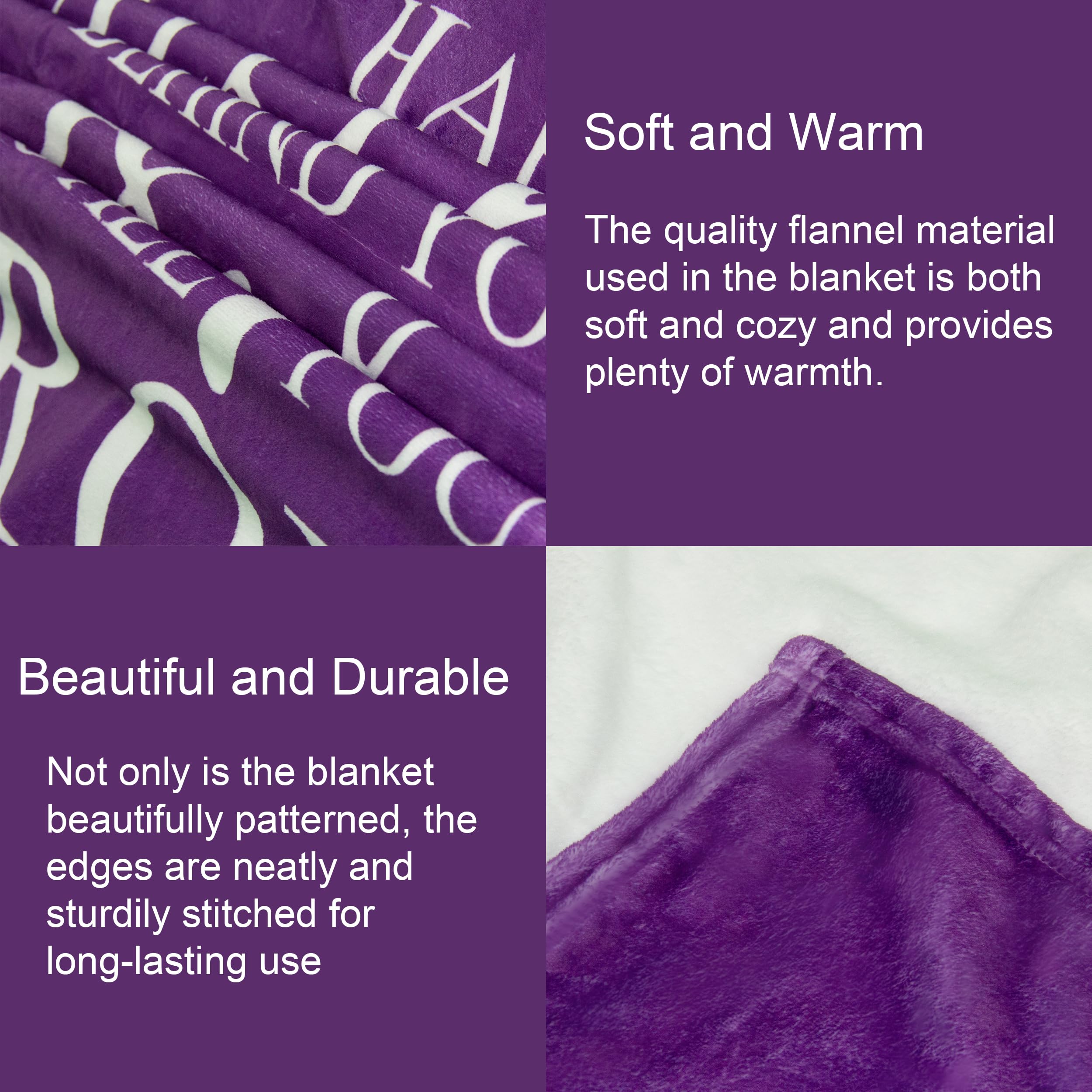 Soft Purple Birthday Throw Blanket 60
